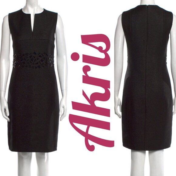 AKRIS BEAD EMBELLISHED ELEGANT SHEATH OCCASION PARTY DRESS, SIZE 8 - Picture 12 of 12